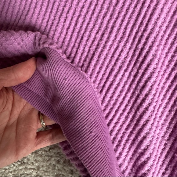 PJ Salvage Lilac Purple Seeing Stripes Long Sleeve Waffle Top Medium - Picture 5 of 9